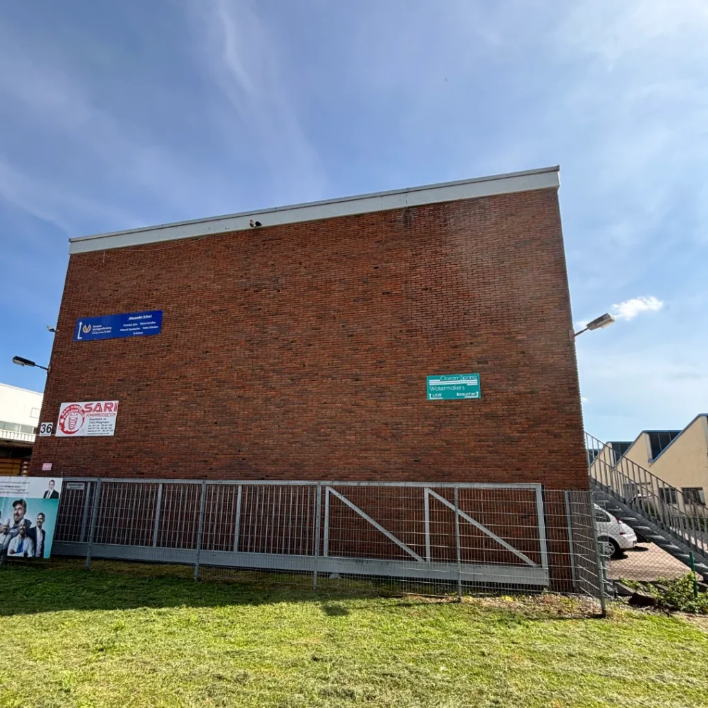 Outside view of the Ocean-Spring factory.