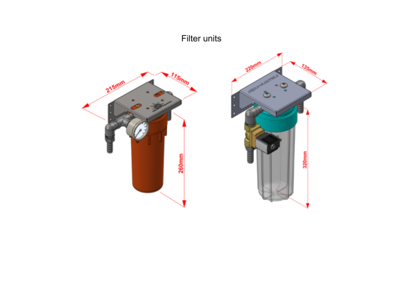 Aqua-Nautica AN-100 Watermaker Filter Dimensions