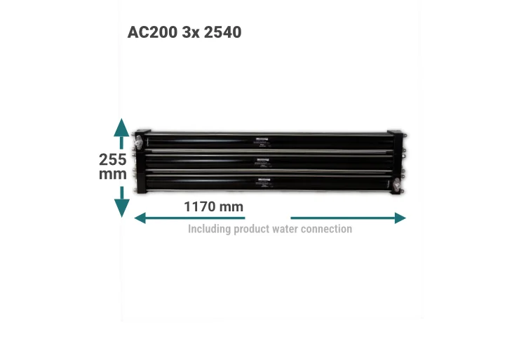 Dimensions of AC200 Watermakers membrane unit