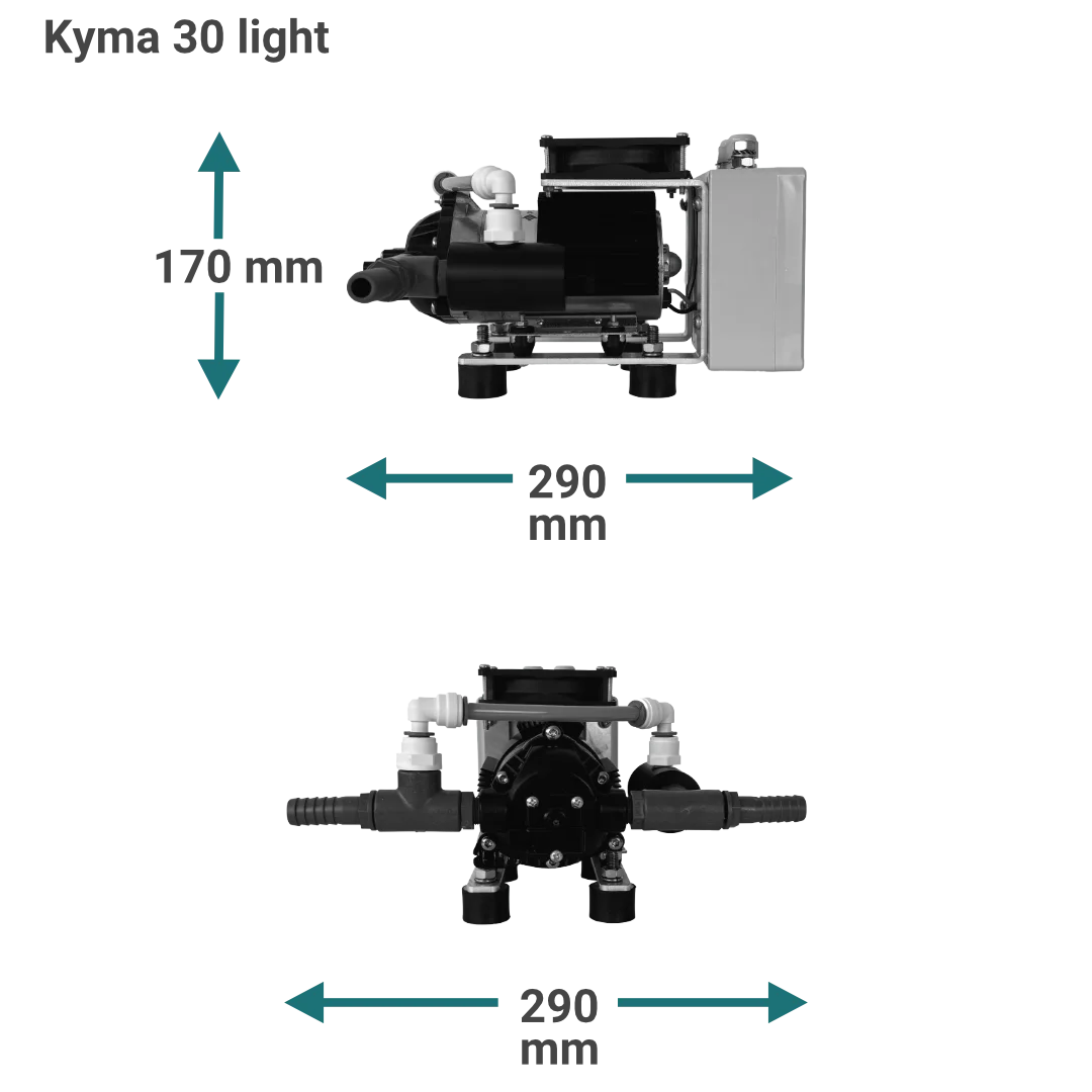 Kyma Watermaker Membrane pump unit dimensions