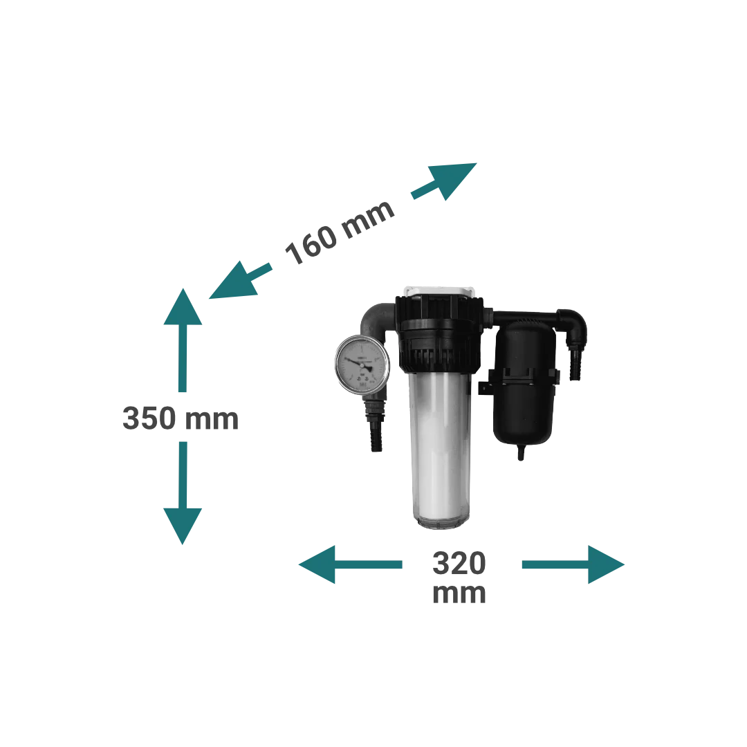 Maße Sedimentfilter der Kyma Watermaker