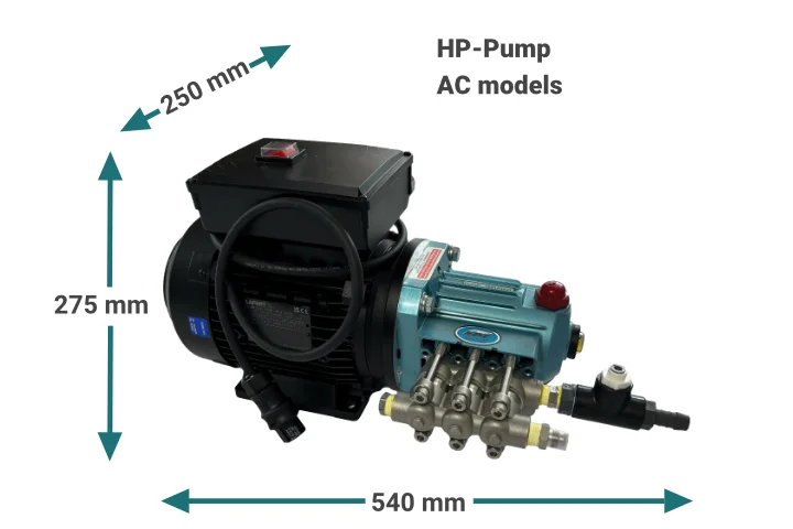 Watermaker AC High pressure pump dimensions