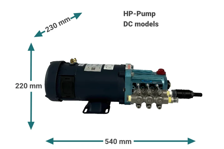Watermaker DC High pressure pump dimensions